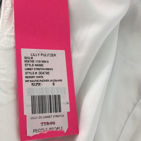 🎉Host Pick🎉 NWT Lily Pulitzer Linnet Stretch Dress sz 0 white - Picture 6 of 10
